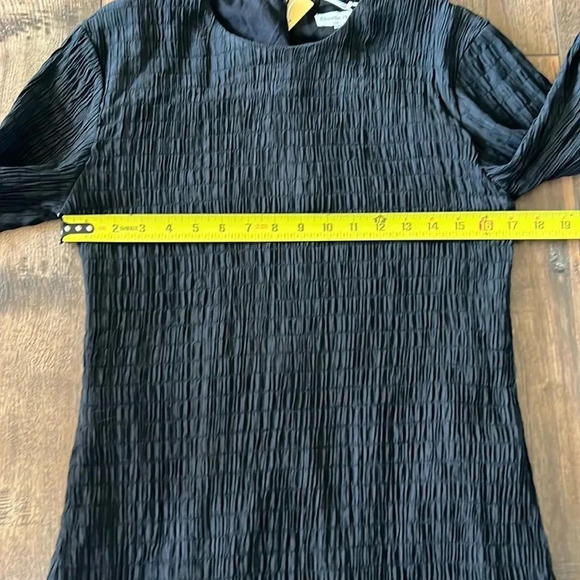 NWT Charlie Holiday Anthropology Isla Mini Dress Size 2 Black Textured - Picture 12 of 17